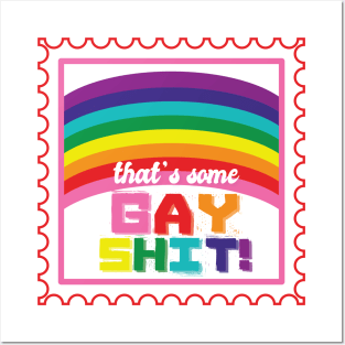 Gay Shit Stamp [vibrant] Posters and Art